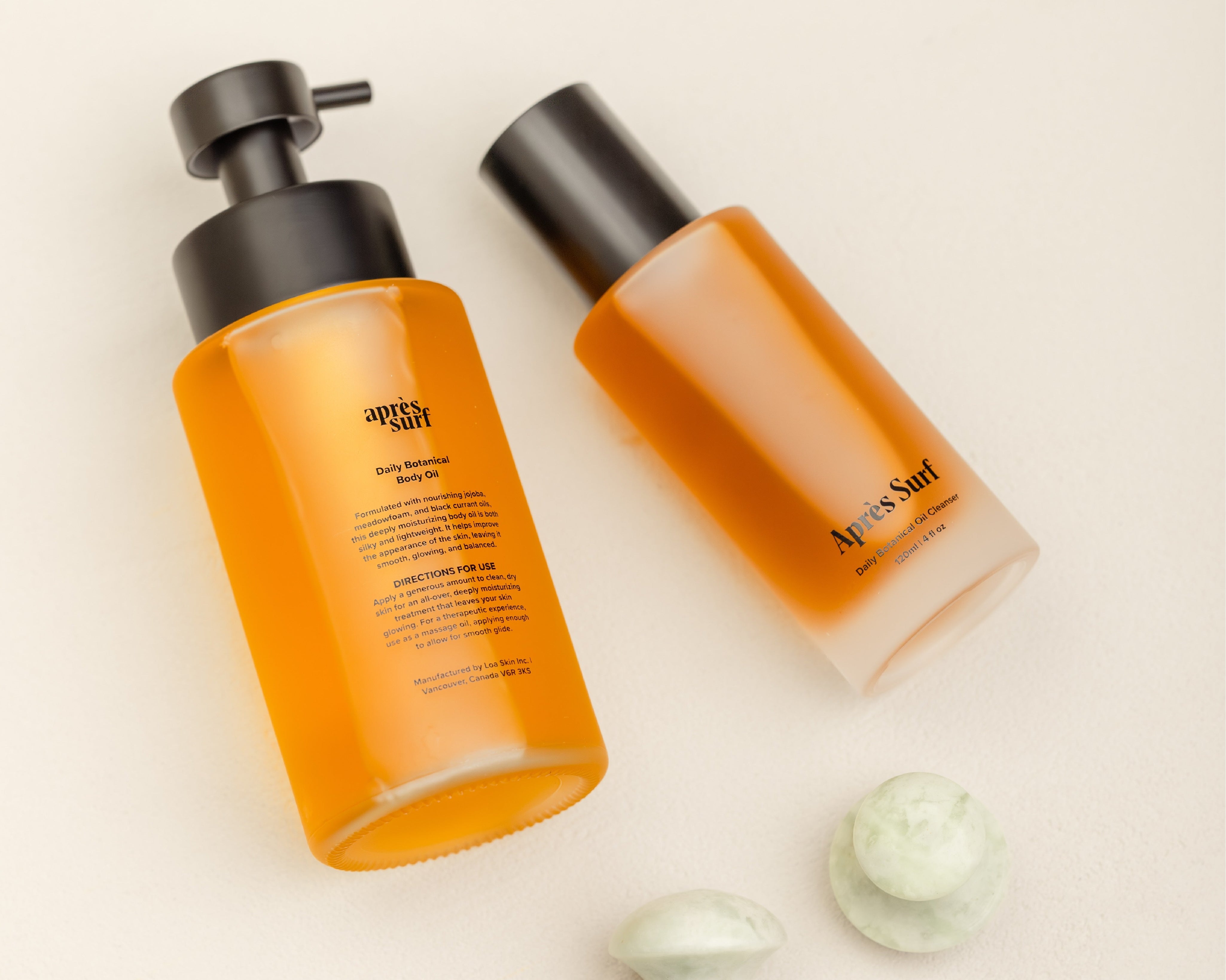 Organic Body Oil and Facial Cleanser product photos